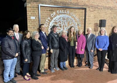 city of falls church team with translated sign